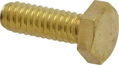 Value Collection - 1/4-20 UNC, 3/4" Length Under Head Hex Head Cap Screw - Brass, 7/16" Hex - Caliber Tooling