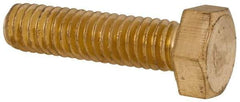 Value Collection - 5/16-18 UNC, 1-1/4" Length Under Head Hex Head Cap Screw - Brass, 1/2" Hex - Caliber Tooling