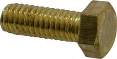 Value Collection - 3/8-16 UNC, 1" Length Under Head Hex Head Cap Screw - Brass, 9/16" Hex - Caliber Tooling