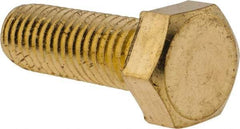 Value Collection - 1/2-13 UNC, 1-1/2" Length Under Head Hex Head Cap Screw - Brass, 3/4" Hex - Caliber Tooling