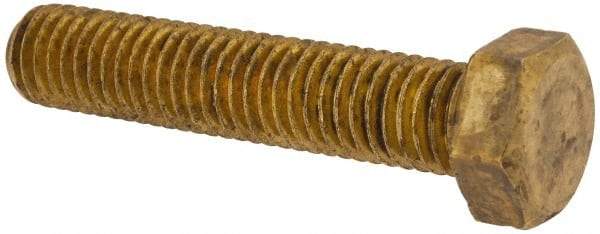 Value Collection - 1/2-13 UNC, 2-1/2" Length Under Head Hex Head Cap Screw - Brass, 3/4" Hex - Caliber Tooling