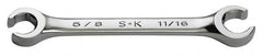 SK - 1/4 x 5/16", Chrome Finish, Open End Flare Nut Wrench - Caliber Tooling