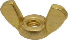 Value Collection - #8-32 UNC, Brass Standard Wing Nut - 0.91" Wing Span, 0.47" Wing Span - Caliber Tooling