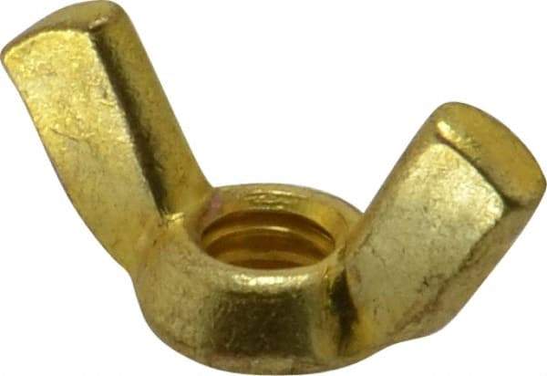 Value Collection - 5/16-18 UNC, Brass Standard Wing Nut - 1-1/4" Wing Span, 0.66" Wing Span - Caliber Tooling