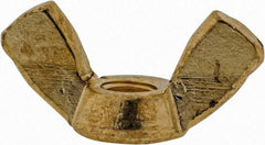 Value Collection - #10-32 UNF, Brass Standard Wing Nut - 0.91" Wing Span, 0.47" Wing Span - Caliber Tooling