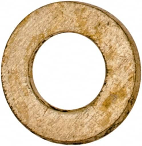 Value Collection - #2 Screw, Brass Standard Flat Washer - 0.099" ID x 3/16" OD, 0.02" Thick, Plain Finish - Caliber Tooling