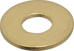 Value Collection - #10 Screw, Brass Standard Flat Washer - 0.2" ID x 1/2" OD, 0.04" Thick, Plain Finish - Caliber Tooling