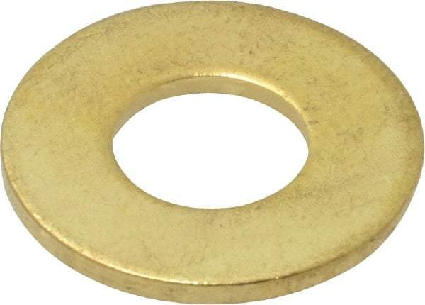 Value Collection - #24 Screw, Brass Standard Flat Washer - 0.386" ID x 7/8" OD, 0.057" Thick, Plain Finish - Caliber Tooling