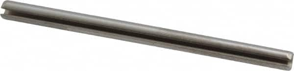 Made in USA - 1/8" Diam x 2" Long Slotted Spring Pin - Grade 420 Stainless Steel, Bright Finish - Caliber Tooling