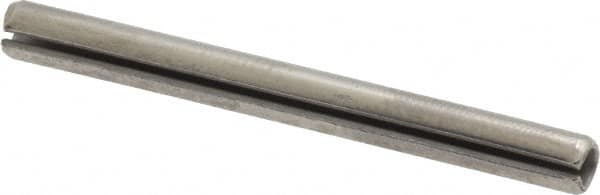 Made in USA - 3/16" Diam x 2" Long Slotted Spring Pin - Grade 420 Stainless Steel, Bright Finish - Caliber Tooling