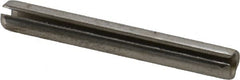 Made in USA - 1/4" Diam x 2" Long Slotted Spring Pin - Grade 420 Stainless Steel, Bright Finish - Caliber Tooling