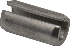 Value Collection - 3/8" Diam x 3/4" Long Slotted Spring Pin - Grade 420 Stainless Steel, Bright Finish - Caliber Tooling