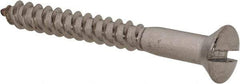 Value Collection - #8, 1-1/2" Length Under Head, Slotted Drive, Oval Head Wood Screw - Stainless Steel, Grade 18-8 - Caliber Tooling