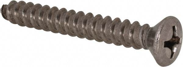 Value Collection - #14 Oval Head Phillips Sheet Metal Screw - Stainless Steel, 2" OAL, Grade 18-8 - Caliber Tooling