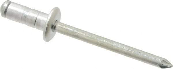 RivetKing - Size 62-64 Dome Head Aluminum Multi Grip Blind Rivet - Steel Mandrel, 0.062" to 1/4" Grip, 3/8" Head Diam, 0.192" to 0.196" Hole Diam, 0.519" Length Under Head, 3/16" Body Diam - Caliber Tooling