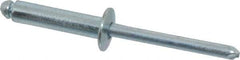 RivetKing - Size 610 Dome Head Steel Open End Blind Rivet - Steel Mandrel, 0.501" to 5/8" Grip, 3/8" Head Diam, 0.192" to 0.196" Hole Diam, 0.825" Length Under Head, 3/16" Body Diam - Caliber Tooling