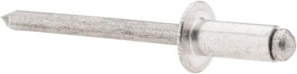 RivetKing - Size 64 Dome Head Aluminum Open End Blind Rivet - Aluminum Mandrel, 0.188" to 1/4" Grip, 3/8" Head Diam, 0.192" to 0.198" Hole Diam, 0.45" Length Under Head, 3/16" Body Diam - Caliber Tooling