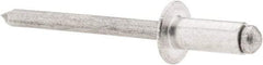 RivetKing - Size 64 Dome Head Aluminum Open End Blind Rivet - Aluminum Mandrel, 0.188" to 1/4" Grip, 3/8" Head Diam, 0.192" to 0.198" Hole Diam, 0.45" Length Under Head, 3/16" Body Diam - Caliber Tooling