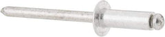 RivetKing - Size 66 Dome Head Aluminum Open End Blind Rivet - Aluminum Mandrel, 0.251" to 3/8" Grip, 3/8" Head Diam, 0.192" to 0.198" Hole Diam, 0.575" Length Under Head, 3/16" Body Diam - Caliber Tooling