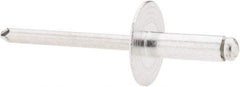 RivetKing - Size 66 Large Flange Dome Head Aluminum Open End Blind Rivet - Aluminum Mandrel, 0.251" to 3/8" Grip, 5/8" Head Diam, 0.192" to 0.196" Hole Diam, 0.575" Length Under Head, 3/16" Body Diam - Caliber Tooling