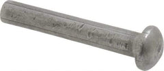 RivetKing - 1/8" Body Diam, Round Uncoated Steel Solid Rivet - 3/4" Length Under Head - Caliber Tooling