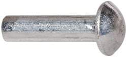 RivetKing - 3/16" Body Diam, Round Uncoated Aluminum Solid Rivet - 3/4" Length Under Head, Grade 1100F - Caliber Tooling