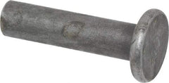 RivetKing - 1/4" Body Diam, Flat Steel Solid Rivet - 1" Length Under Head - Caliber Tooling