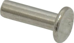 RivetKing - 3/16" Body Diam, Round Uncoated Stainless Steel Solid Rivet - 5/8" Length Under Head, Grade 18-8 - Caliber Tooling