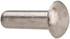 RivetKing - 3/16" Body Diam, Universal Aluminum Solid Rivet - 5/8" Length Under Head, Grade 1100F - Caliber Tooling