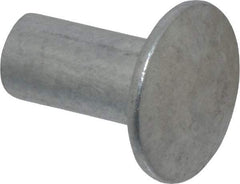 RivetKing - 1/4" Body Diam, Universal Uncoated Aluminum Solid Rivet - 1/2" Length Under Head, Grade 1100F - Caliber Tooling