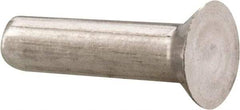 RivetKing - 1/8" Body Diam, Countersunk Uncoated Aluminum Solid Rivet - 1/2" Length Under Head, Grade 1100F, 78° Countersunk Head Angle - Caliber Tooling