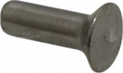 RivetKing - 1/8" Body Diam, Countersunk Uncoated Stainless Steel Solid Rivet - 3/8" Length Under Head, Grade 18-8, 90° Countersunk Head Angle - Caliber Tooling