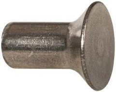 RivetKing - 3/16" Body Diam, Countersunk Uncoated Stainless Steel Solid Rivet - 3/8" Length Under Head, Grade 18-8, 90° Countersunk Head Angle - Caliber Tooling