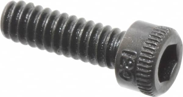 Made in USA - #4-40 UNC Hex Socket Drive, Socket Cap Screw - Alloy Steel, Black Oxide Finish, Fully Threaded, 3/8" Length Under Head - Caliber Tooling