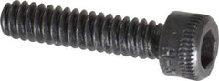 Made in USA - #4-40 UNC Hex Socket Drive, Socket Cap Screw - Alloy Steel, Black Oxide Finish, Fully Threaded, 1/2" Length Under Head - Caliber Tooling