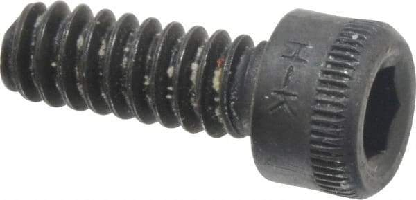 Made in USA - #6-32 UNC Hex Socket Drive, Socket Cap Screw - Alloy Steel, Black Oxide Finish, Fully Threaded, 3/8" Length Under Head - Caliber Tooling