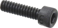 Made in USA - #6-32 UNC Hex Socket Drive, Socket Cap Screw - Alloy Steel, Black Oxide Finish, Fully Threaded, 1/2" Length Under Head - Caliber Tooling