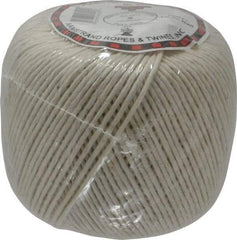 Made in USA - 0.058 Inch Diameter, Cotton Twine Ball - 45 Lbs. Breaking Strength, White, 1,190 Ft. per Lb. - Caliber Tooling