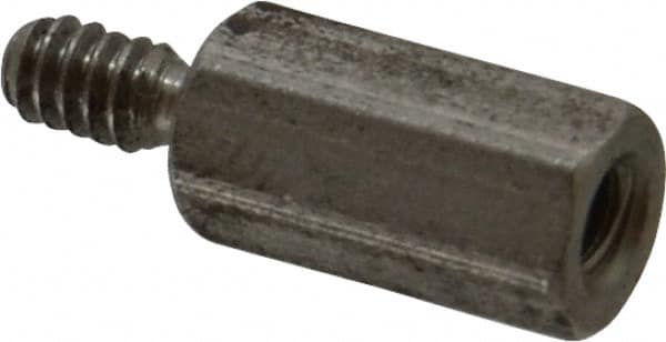 Electro Hardware - #6-32, 3/4" OAL, 1/4" Across Flats, Stainless Steel Hex Male/Female Circuit Board Standoffs - 3/8" Thread Depth, 1/2" Body Length, Bright Finish - Caliber Tooling