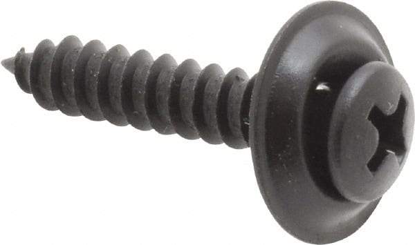 Value Collection - #10 Sems Oval Head Phillips Sheet Metal Screw - Steel, 1" OAL, Grade 2 - Caliber Tooling