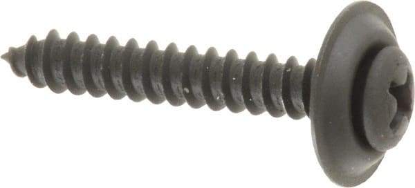 Value Collection - #10 Sems Oval Head Phillips Sheet Metal Screw - Steel, 1-1/4" OAL, Grade 2 - Caliber Tooling