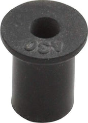 Au-Ve-Co Products - #6-32, 0.452" Diam x 0.062" Thick Flange, Rubber Insulated Rivet Nut - UNC Thread, Neoprene, 7/16" Long x 5/16" Body Diam, 1/2" OAL - Caliber Tooling