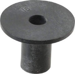 Au-Ve-Co Products - #8-32, 3/4" Diam x 0.062" Thick Flange, Rubber Insulated Rivet Nut - UNC Thread, Neoprene, 1/2" Long x 5/16" Body Diam, 0.575" OAL - Caliber Tooling