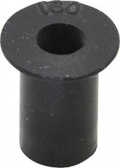 Au-Ve-Co Products - #10-32, 0.562" Diam x 0.04" Thick Flange, Rubber Insulated Rivet Nut - UNF Thread, Neoprene, 5/8" Long x 0.377" Body Diam, 0.665" OAL - Caliber Tooling