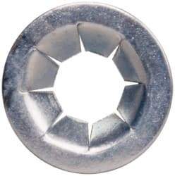 Value Collection - 7/16" OD, Spring Steel Push Nut - Zinc-Plated, 3/16" Shaft Diam - Caliber Tooling