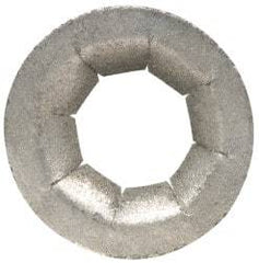 Au-Ve-Co Products - 17/32" OD, Spring Steel Push Nut - Zinc-Plated, 1/4" Shaft Diam - Caliber Tooling