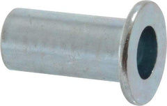 Value Collection - #10-24, 0.01 to 0.08" Grip, Steel Standard Rivet Nut - Drill Size Letter F, Flat Head - Caliber Tooling