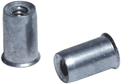 Marson - #6-32, 3/8" OAL, Thread-Sert Threaded Insert - 0.221" Hole Diam, 1/4" Head Diam, Steel - Caliber Tooling