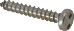 Made in USA - #8 Pan Head Spanner Sheet Metal Screw - Stainless Steel, 1" Length Under Head, Grade 18-8 - Caliber Tooling