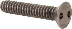 Made in USA - #10-24 UNC, 1" OAL Spanner Drive Machine Screw - Flat Head, Grade 18-8 Stainless Steel, Uncoated, Without Washer - Caliber Tooling